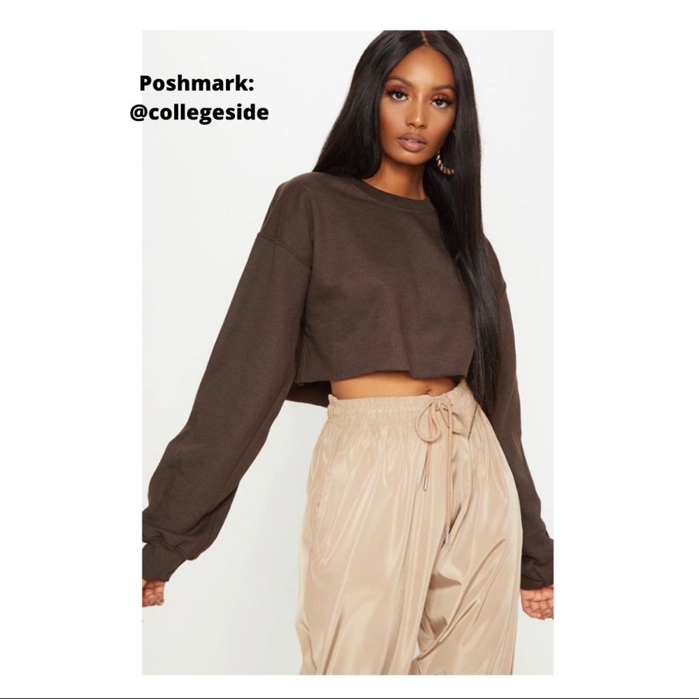 Chocolate Ultimate Longsleeve Croptop Sweater